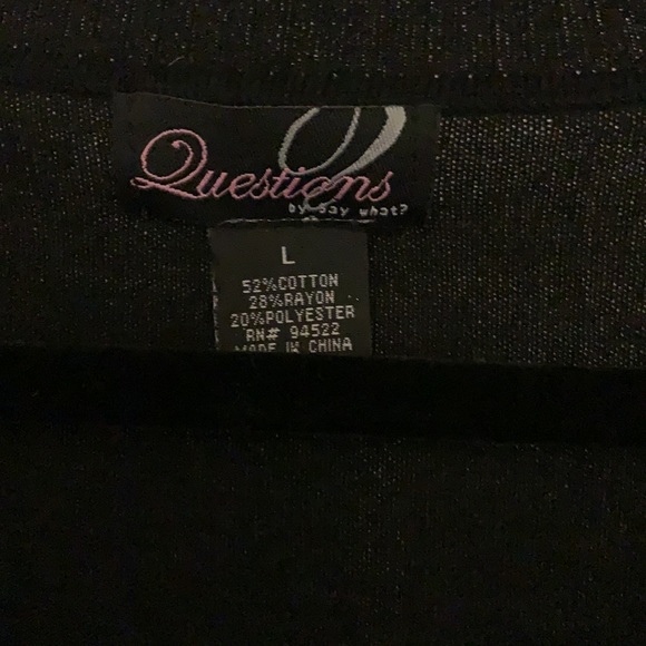 Black V neck button cardigan - Picture 2 of 4